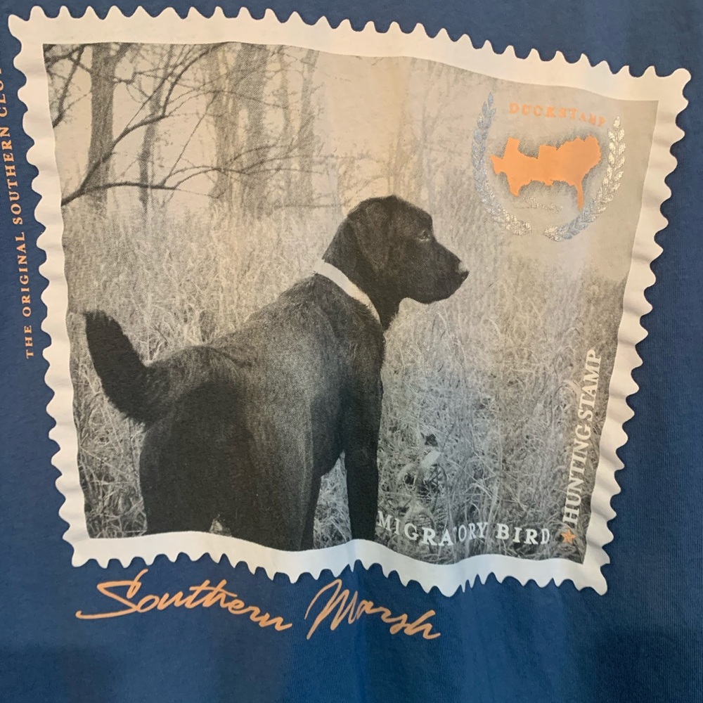 Southern Marsh Southern Outfitters sea washed blue tshirt